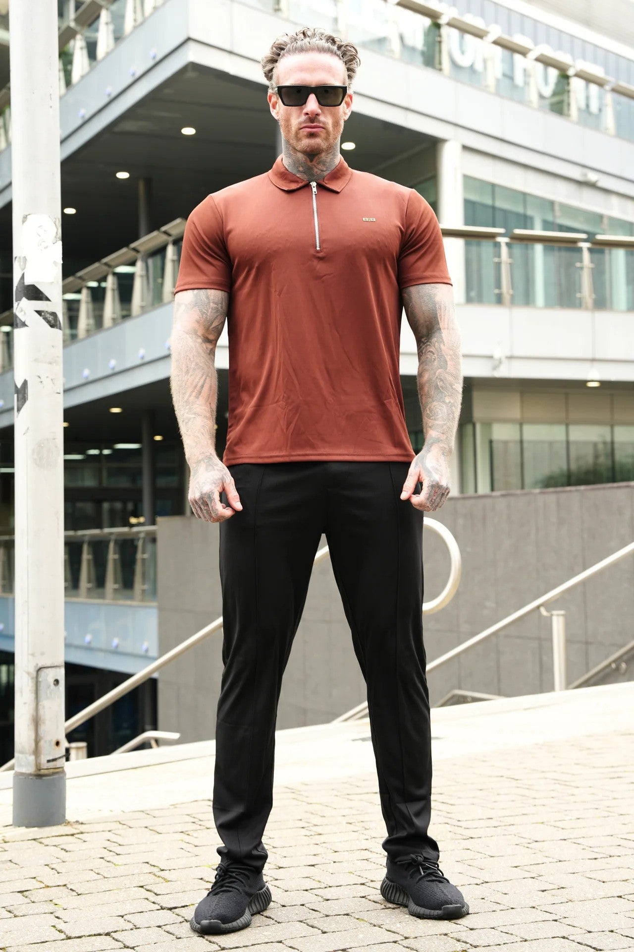 Broncoo Rust Zip Button Up Set