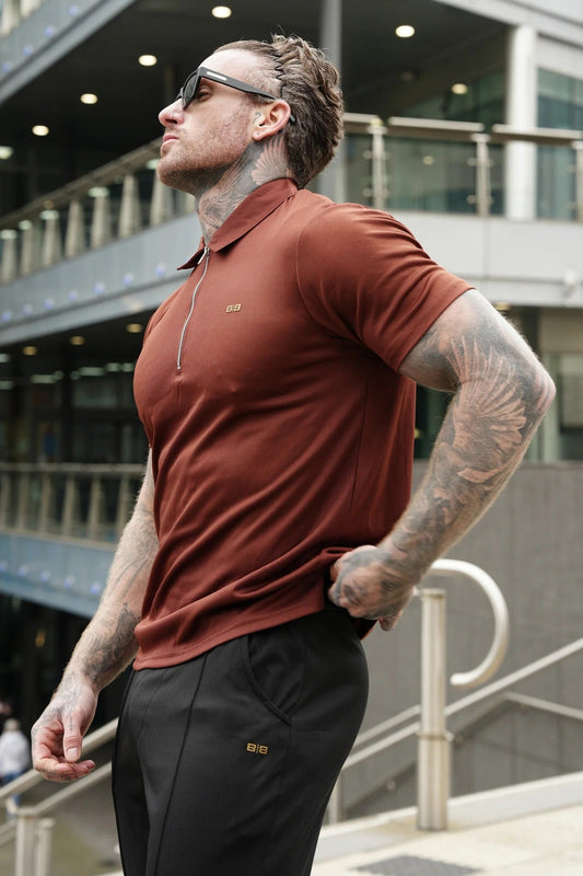 Broncoo Rust Zip Button Up Set