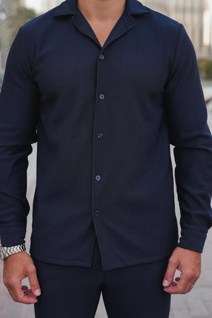Broncoo Navy Essential Button Up Set